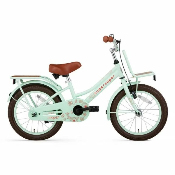 VÉLO ENFANT SUPERSUPER COOPER BAMBOO - 16 POUCES - VERT PISTACHE